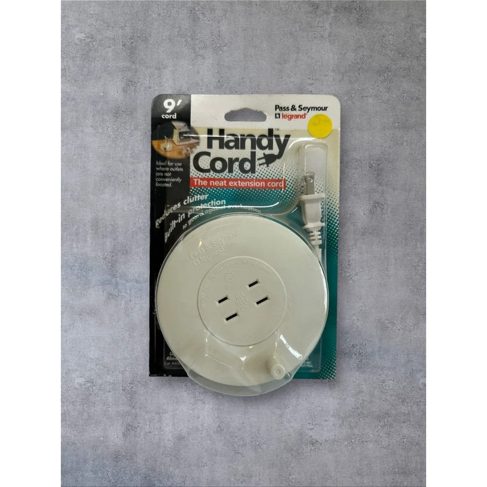 Pass & Seymour Legrand Handy Cord 9ft Extension Reel Light Almond NEW 4001LA